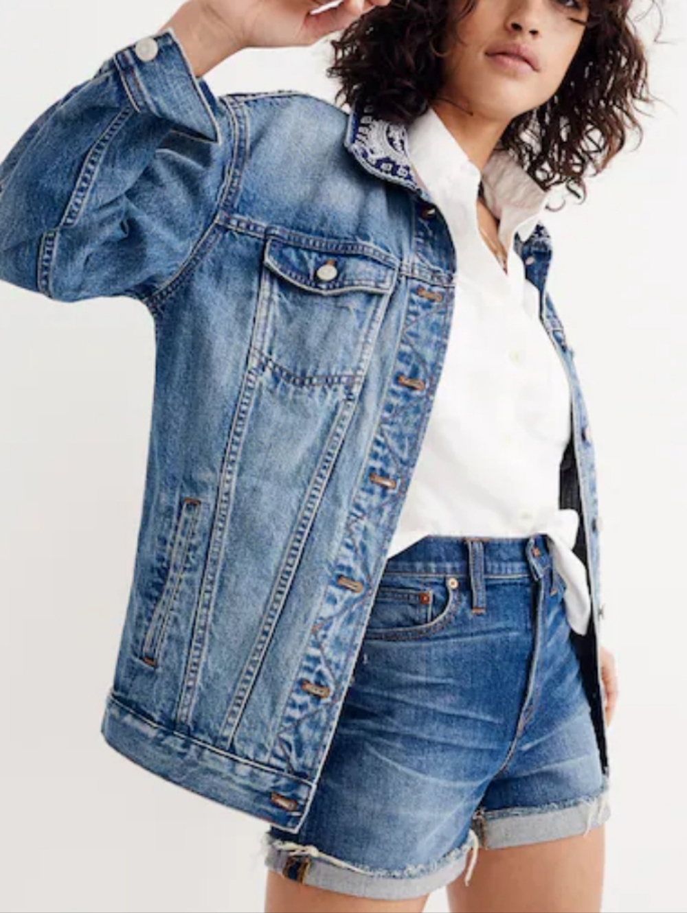 Madewell Oversized Jean Jacket, Sz M.
